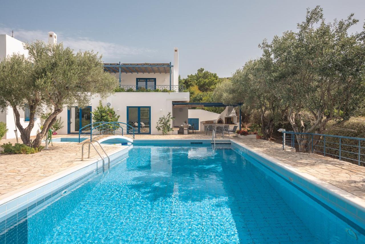 Summer Villa Pasiphae Private Pool - Bbq -Beach 2Min Kaap Soenion Buitenkant foto