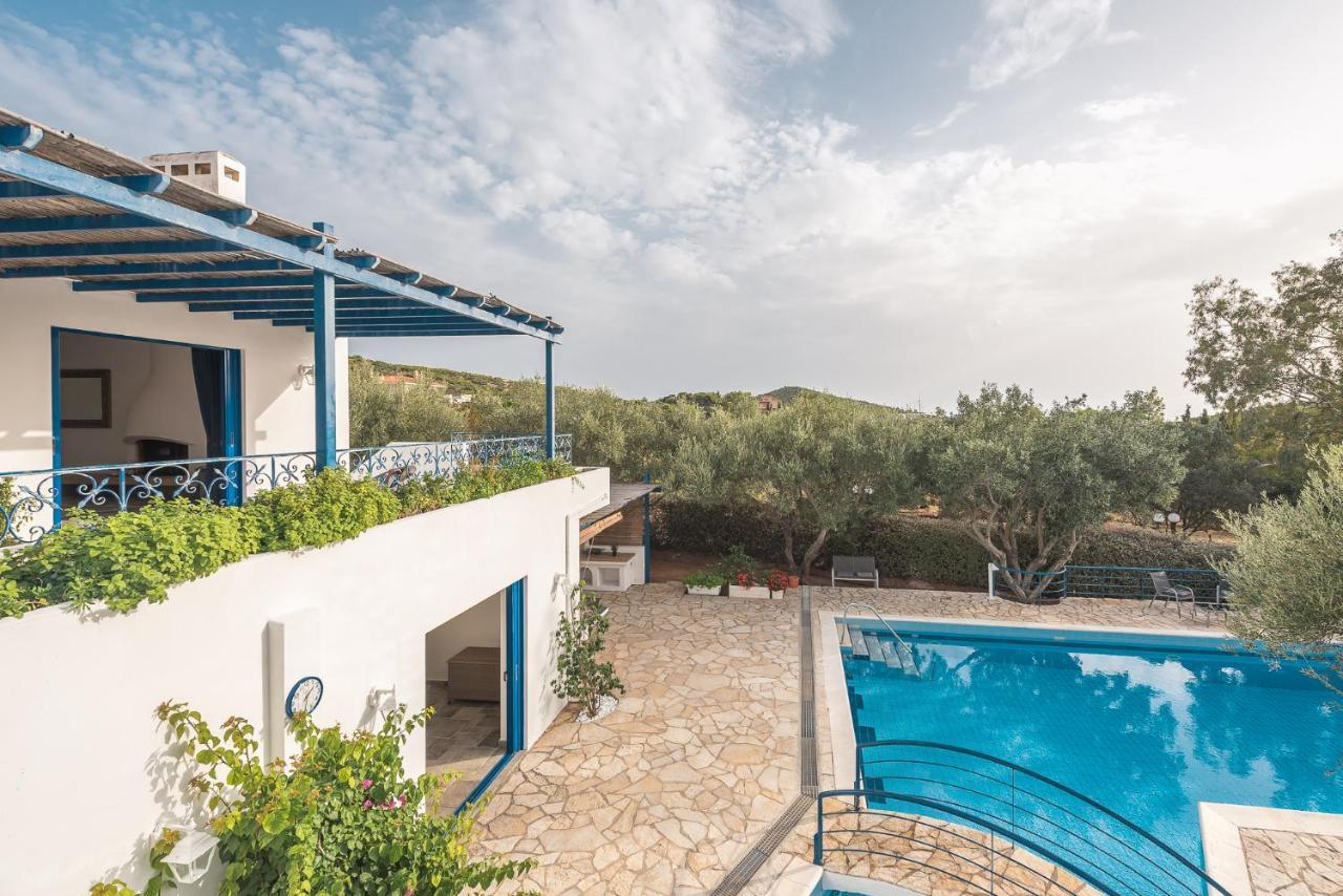 Summer Villa Pasiphae Private Pool - Bbq -Beach 2Min Kaap Soenion Buitenkant foto
