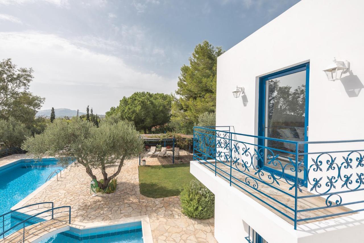 Summer Villa Pasiphae Private Pool - Bbq -Beach 2Min Kaap Soenion Buitenkant foto
