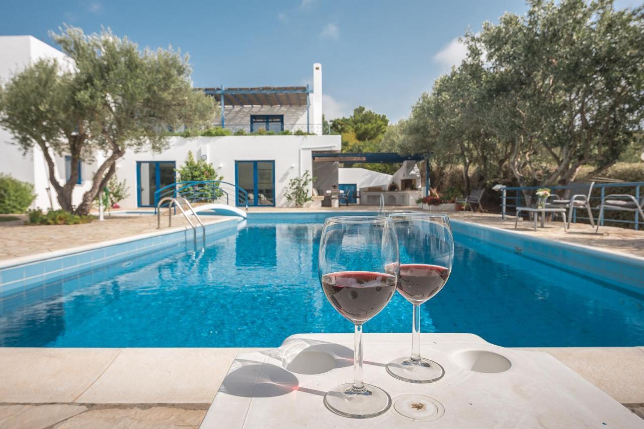 Summer Villa Pasiphae Private Pool - Bbq -Beach 2Min Kaap Soenion Buitenkant foto