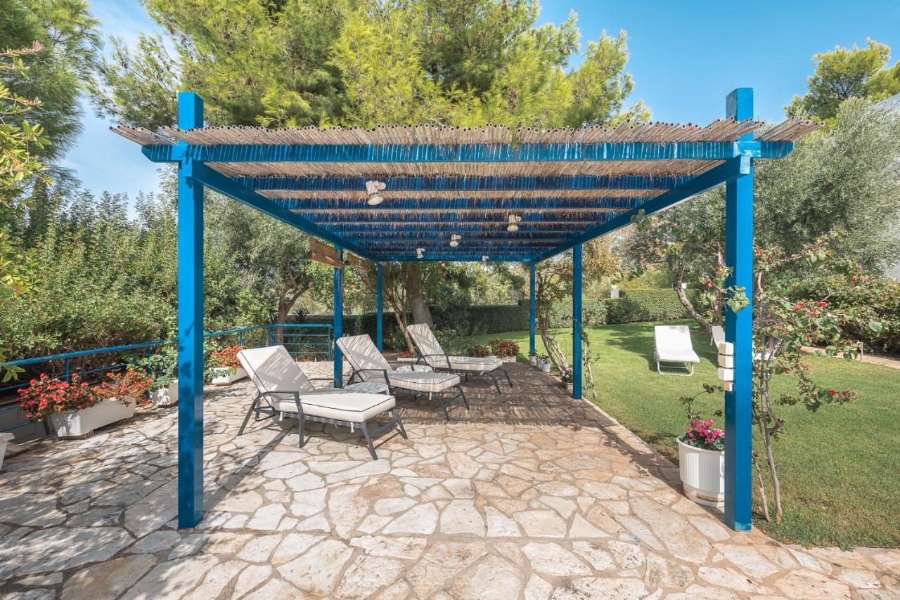 Summer Villa Pasiphae Private Pool - Bbq -Beach 2Min Kaap Soenion Buitenkant foto