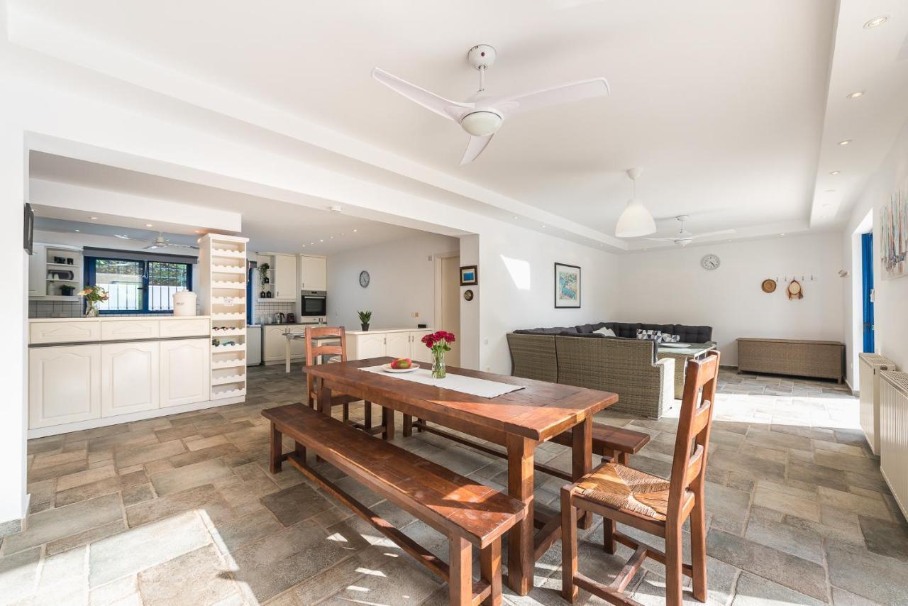 Summer Villa Pasiphae Private Pool - Bbq -Beach 2Min Kaap Soenion Buitenkant foto