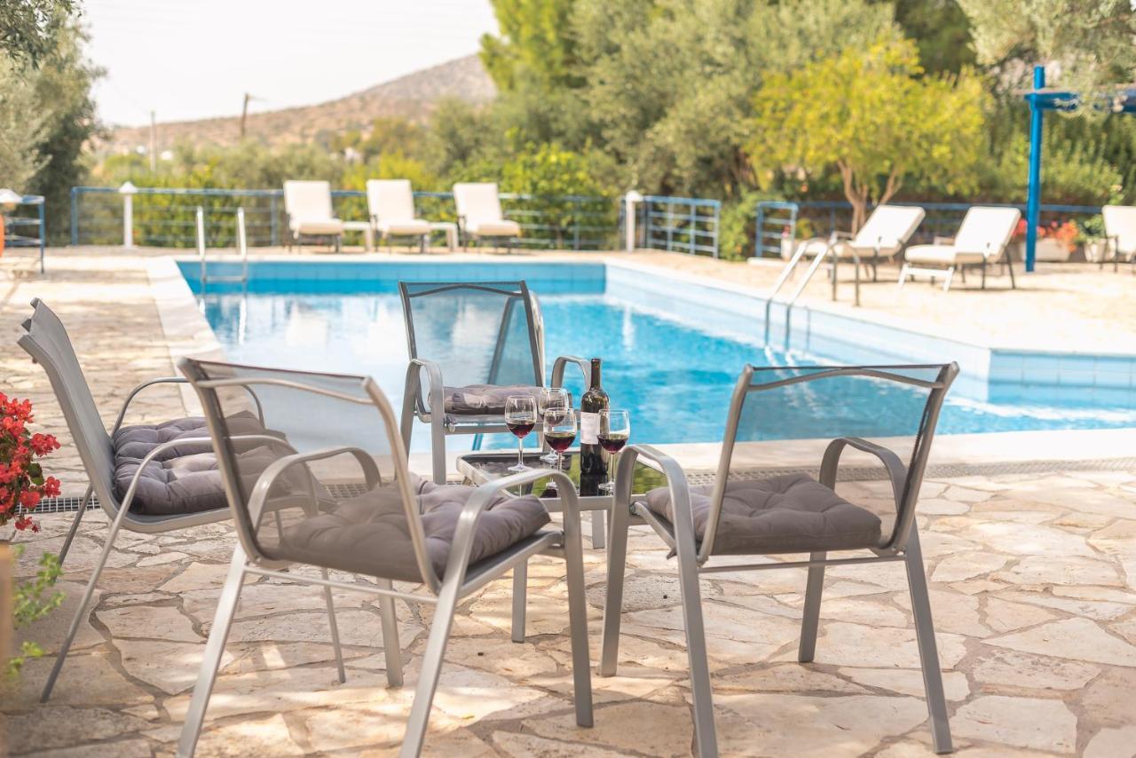 Summer Villa Pasiphae Private Pool - Bbq -Beach 2Min Kaap Soenion Buitenkant foto