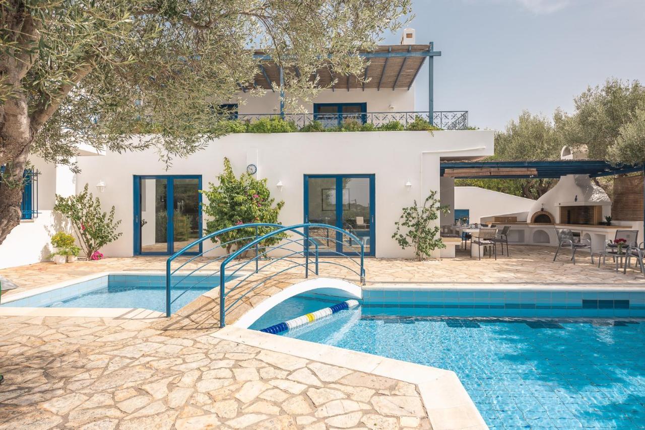 Summer Villa Pasiphae Private Pool - Bbq -Beach 2Min Kaap Soenion Buitenkant foto